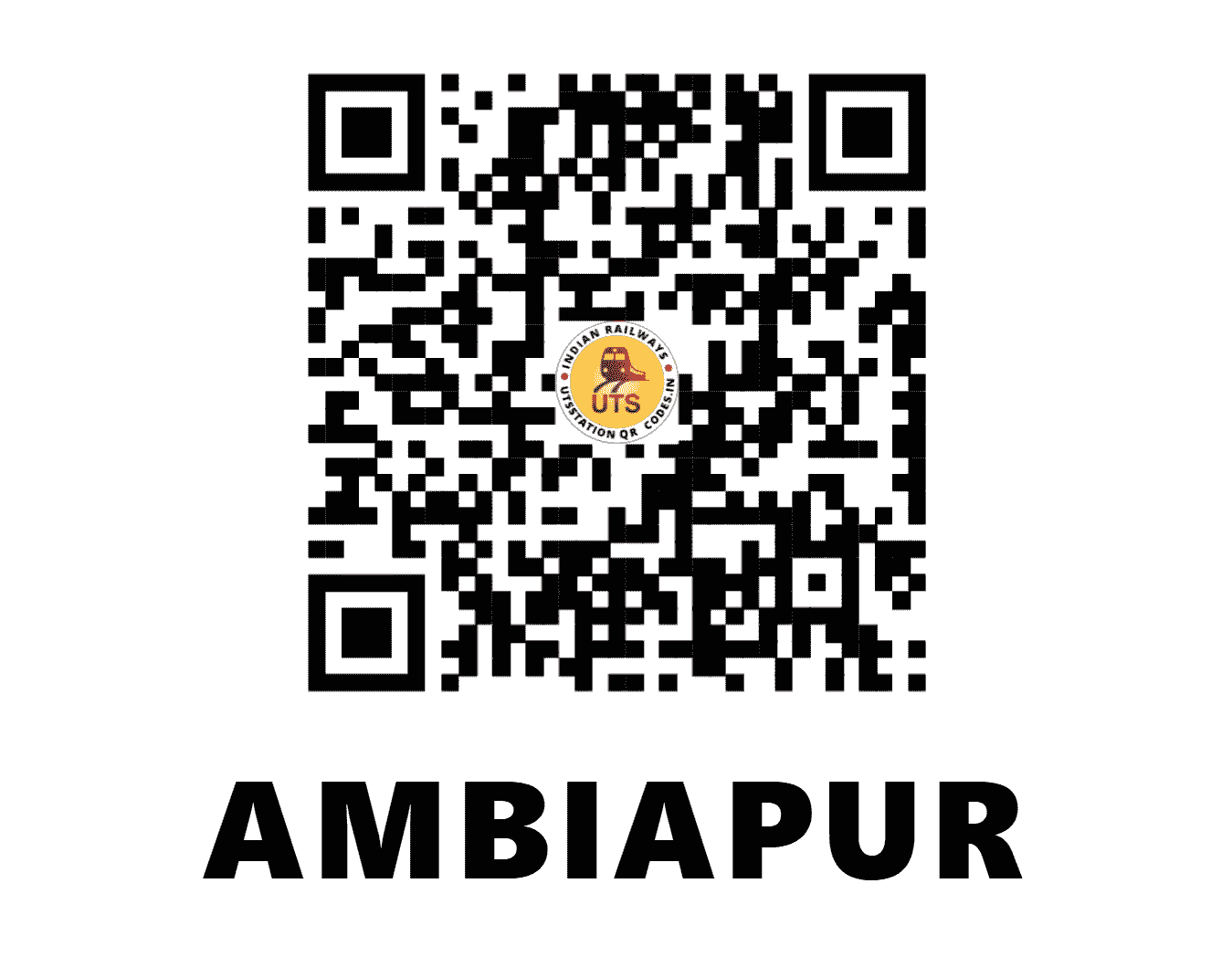 UTS QR Code for AMBIAPUR - AAP - NC (UTTAR PRADESH)